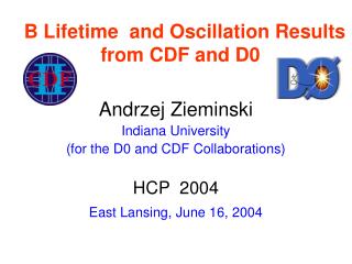 B Lifetime and Oscillation Results from CDF and D0