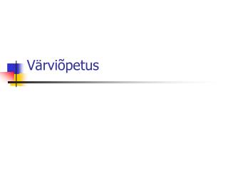 Värviõpetus