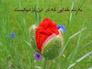 به نام خدایی که در این نزدیکیست