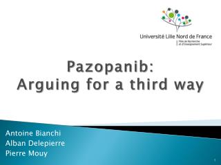 Pazopanib : Arguing for a third way