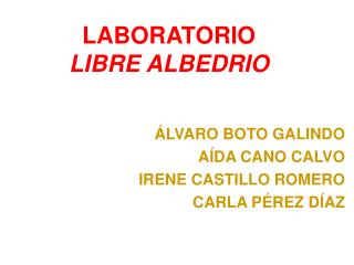 LABORATORIO LIBRE ALBEDRIO