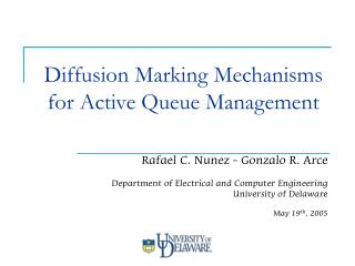 Diffusion Marking Mechanisms for Active Queue Management