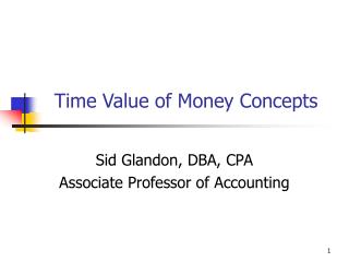 Time Value of Money Concepts