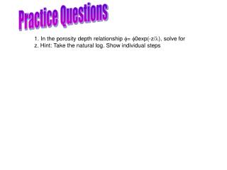 Practice Questions