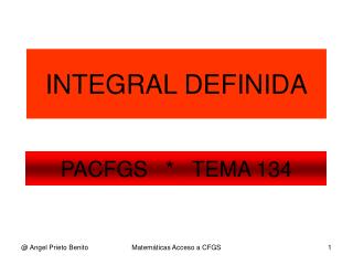 INTEGRAL DEFINIDA