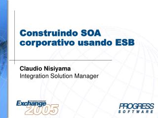 Construindo SOA corporativo usando ESB