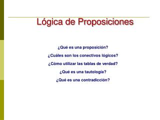 Lógica de Proposiciones