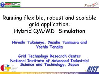 Running flexible, robust and scalable grid application: Hybrid QM/MD Simulation