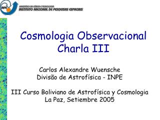 Cosmologia Observacional Charla III