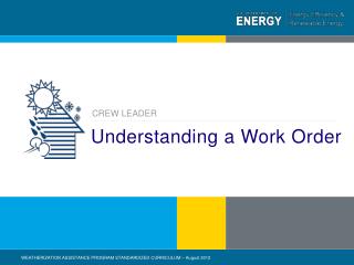 Understanding a Work Order