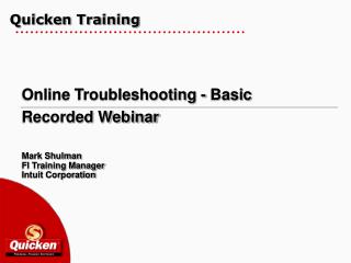 Quicken Training