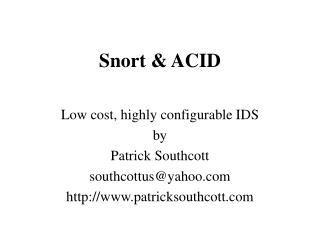Snort & ACID
