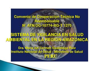 Convenio de Cooperación Técnica No Reembolsable N° ATN/OC-10774-RG-T 1275