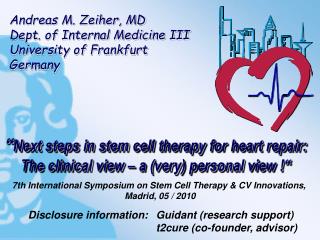 “ Next steps in stem cell therapy for heart repair :
