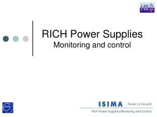 RICH Power Supplies Monitoring and control