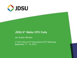 JDSU 6” Wafer CPV Cells