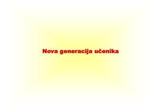 Nova generacija učenika