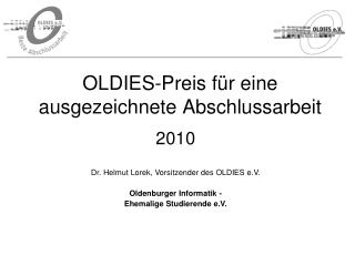 OLDIES-Preis für eine ausgezeichnete Abschlussarbeit