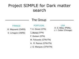 Project SIMPLE for Dark matter search