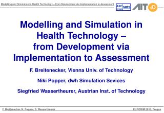 Modelling and Simulation – M &amp; S