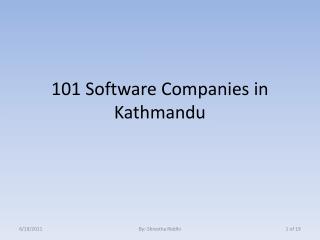101 Software Companies in Kathmandu