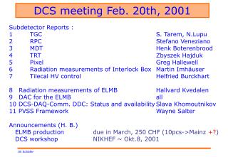 DCS meeting Feb. 20th, 2001