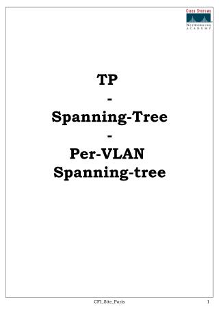 TP - Spanning-Tree - Per-VLAN Spanning-tree