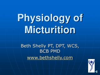 Physiology of Micturition