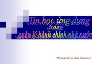 Chương trình cử nhân hành chính