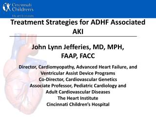 Treatment Strategies for ADHF Associated AKI
