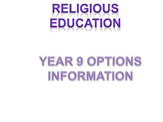 RELIGIOUS EDUCATION