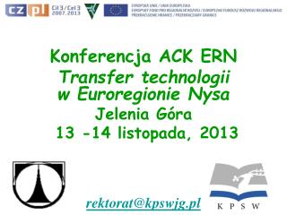 Konferencja ACK ERN Transfer technologii w Euroregionie Nysa Jelenia Góra