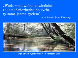Expo Silesia HydroSilesia 4 – 6 listopada 2009
