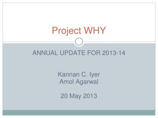 Project WHY
