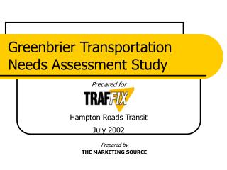 Greenbrier Transportation Needs Assessment Study