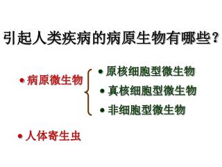 引起人类疾病的病原生物有哪些？