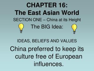 CHAPTER 16: The East Asian World