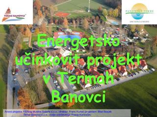 Energetsko učinkovit projekt v Termah Banovci