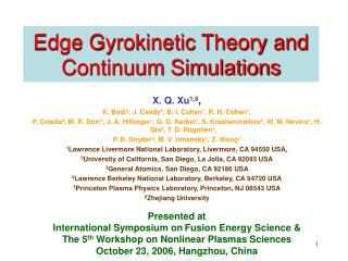 Edge Gyrokinetic Theory and Continuum Simulations