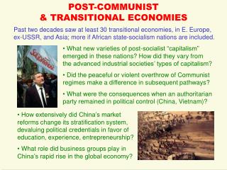 POST-COMMUNIST &amp; TRANSITIONAL ECONOMIES