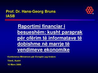 Prof. Dr. Hans-Georg Bruns IASB