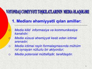 VƏTƏNDAŞ CƏMIYYƏTI TƏŞKILATLARININ MEDIA ƏLAQƏLƏRI