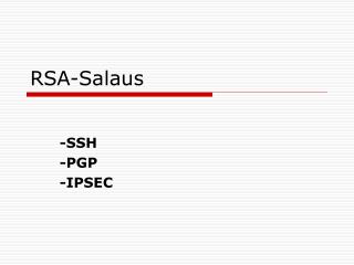 RSA-Salaus