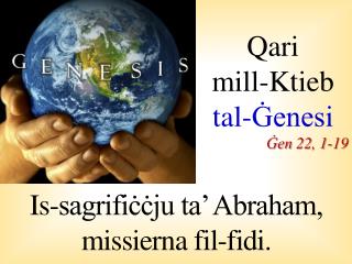 Qari mill- Ktieb tal-Ġenesi Ġen 22, 1-19