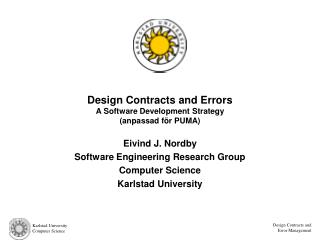 Design Contracts and Errors A Software Development Strategy (anpassad för PUMA)