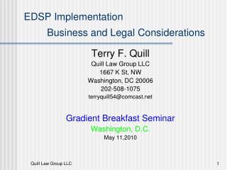 EDSP Implementation Business and Legal Considerations