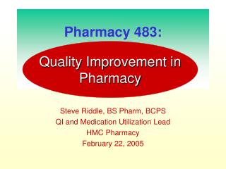 Pharmacy 483: