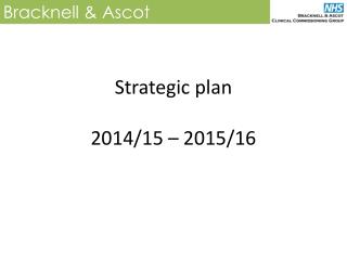 Strategic plan 2014/15 – 2015/16
