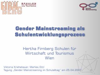 Gender Mainstreaming als Schulentwicklungsprozess