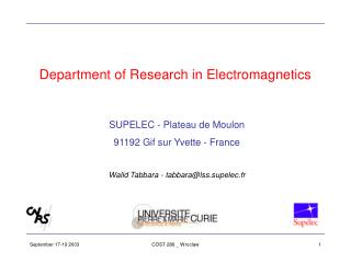 Department of Research in Electromagnetics